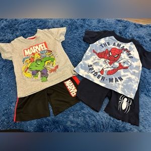 Superhero short sets size 4T